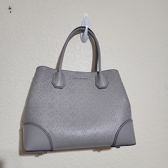Michael Kors Pearl Gray Handbag Satchel - Picture 1 of 12